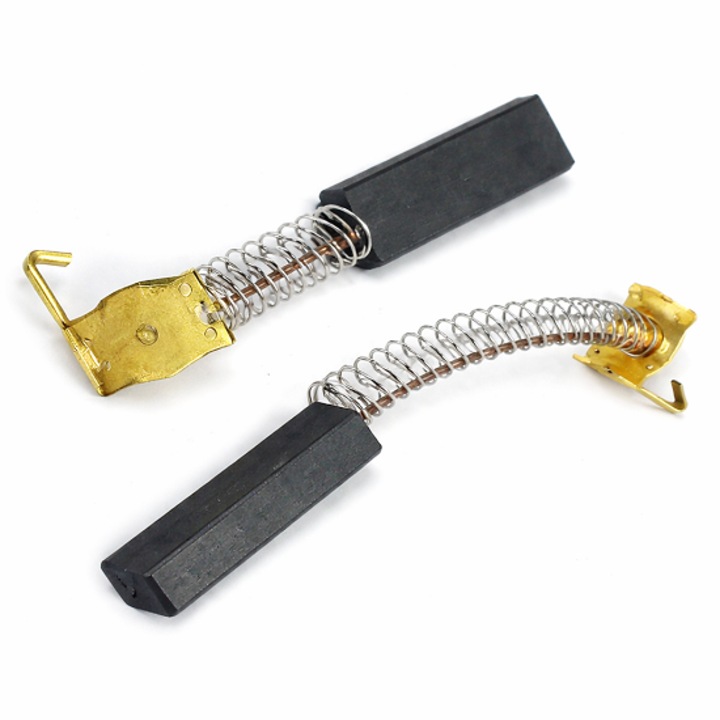 Set 2 Perii Colectoare (Carbuni) Aspirator C11, Universale, Calitate Premium, cu Arc si Papuc, 11 x 6 x 32