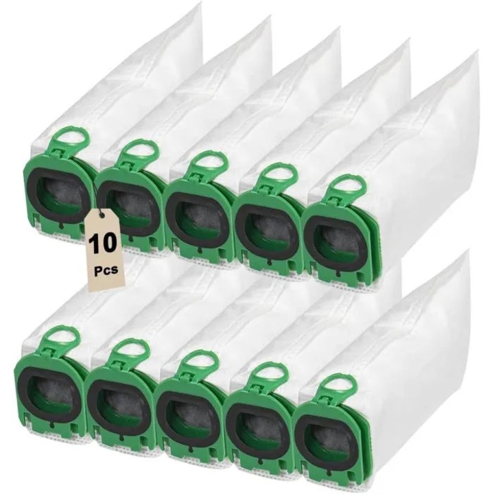 Set de 12 saci de praf pentru aspirator, filtrare de inalta calitate, 3 straturi microfibra, 2 straturi material netesut.