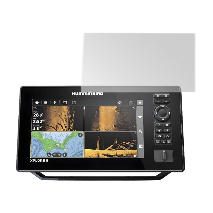 Humminbird Xplore 12 CMSI+ szonár védőfólia, NaviArmor Ultra-Matte Pro, tükröződésmentes, Nano-Shield technológia, ütés- és karcolásvédelem, maximális láthatóság erős napfényben, oleofób réteg, megakadályozza a vízkőfoltok képződését, matt