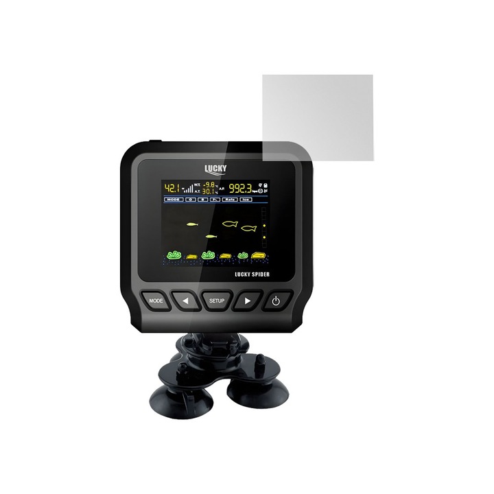 Lucky Spider szonár védőfólia, NaviArmor Ultra-Matte Pro, tükröződésmentes, Nano-Shield technológia, ütés- és karcolásvédelem, maximális láthatóság erős napfényben, oleofób réteg, megakadályozza a vízkőfoltok képződését, matt