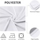 Kerek, 3D, gumis szélű, újrafelhasználható asztalterítő, fehér, 90 cm, beltéri és kültéri szett