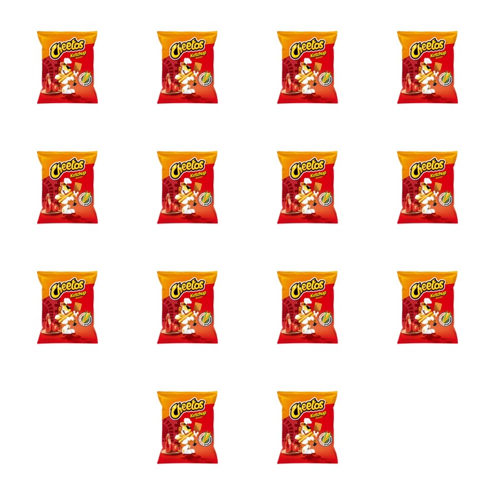 Chipsuri Cheetos, ketchup, set 14 pachete, 150g