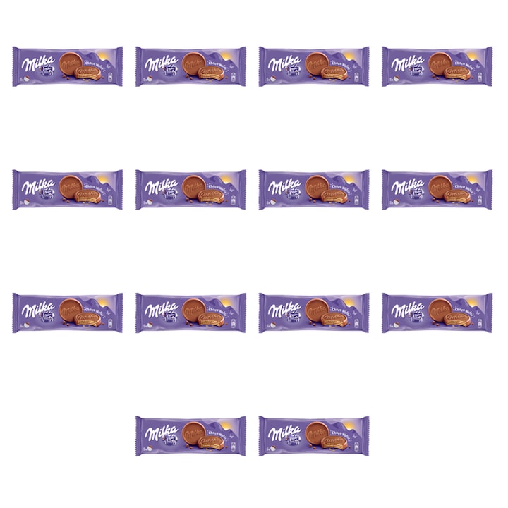 Napolitane Milka Choco, 150g, set 14 bucăți, ciocolată cu lapte, cremă de cacao