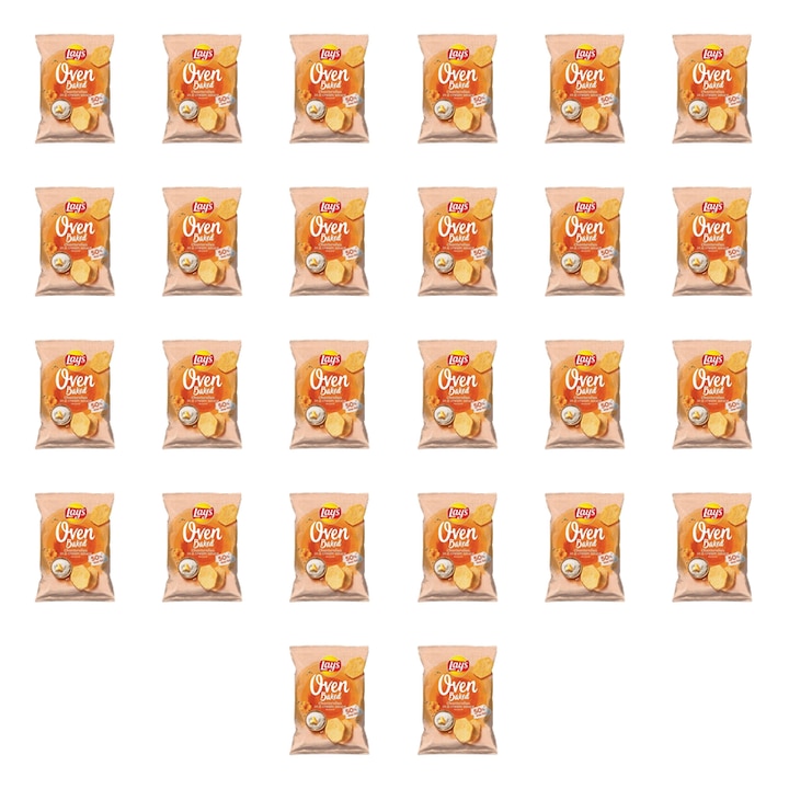 Chipsuri Frito-Lay coapte cu galbiori în sos de smântână, 110 g, set 26 bucăți