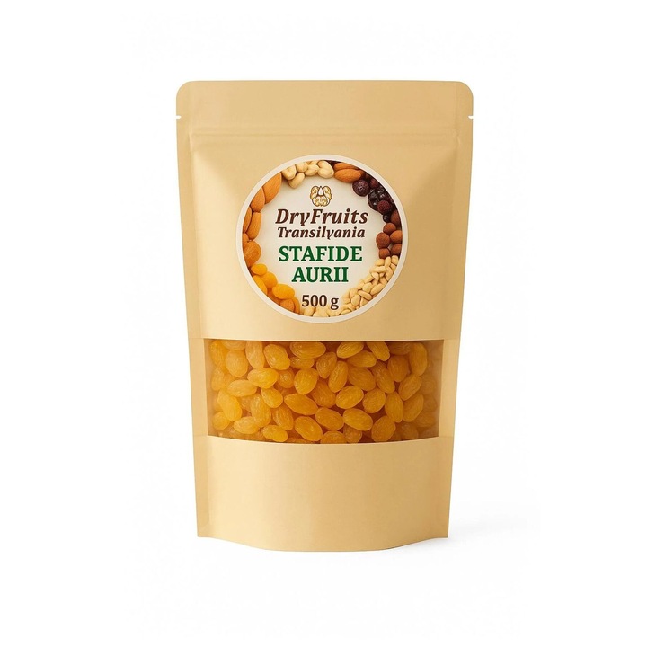Stafide DRY FRUITS TRANSILVANIA, Stafide aurii, 500 g