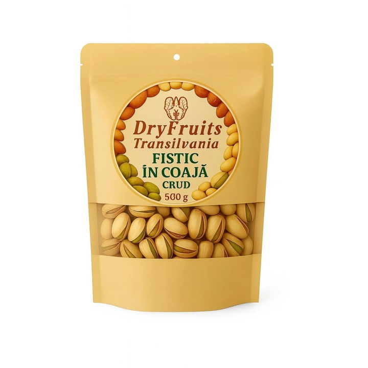Fructe uscate, DRY FRUITS TRANSILVANIA, Fistic in coaja crud 500 g