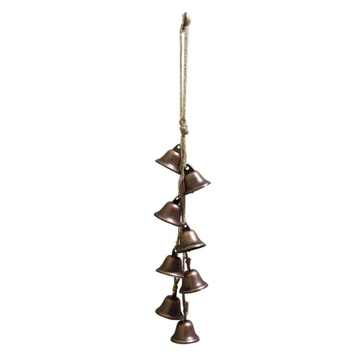 Coroane decorative cu clopotei, 8 clopotei rosii, set