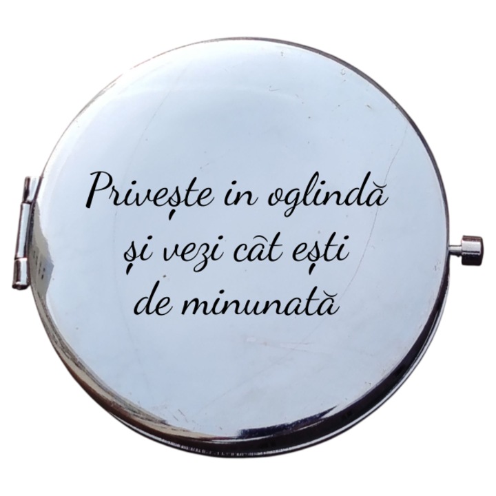 Oglinda poseta personalizata mesaj – Priveste in oglinda si vezi cat esti de minunata