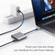 Adaptor USB C la HDMI WISYIFIL, Convertor USB 3.1 Type-C la HDMI 4K + USB 3.0 + Port de incarcare USB-C Hub 3 in 1, Adaptor multiport AV digital USB-C pentru iPhone 15/ MacBook Pro/iPad Pro/Switch