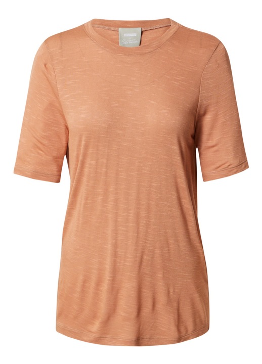 Tricou dama, About You, camel, basic, Maro camel