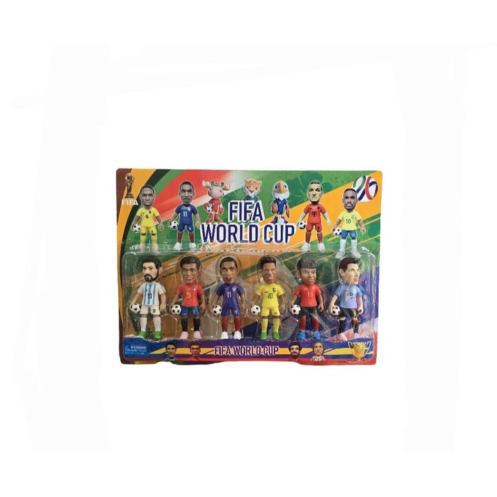 Set 6 Fotbalisti, Fifa World Cup, Mashashop, multicolor, 10 cm