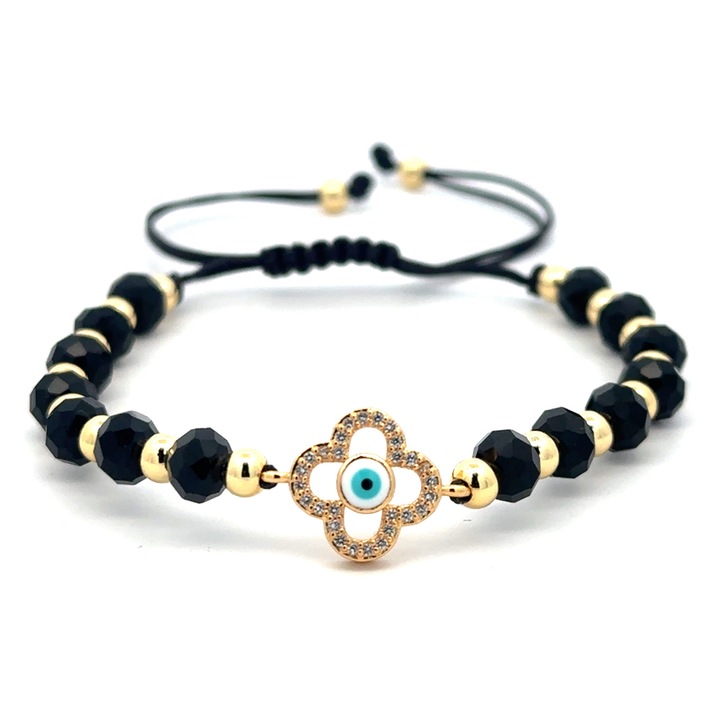 Bratara Golden Eye Glow, placata cu aur 18 k