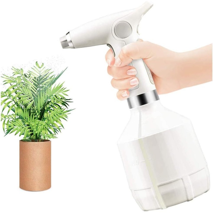 Stropitoare electrica automata, 1000 ml, alb, pentru plante interioare si exterioare