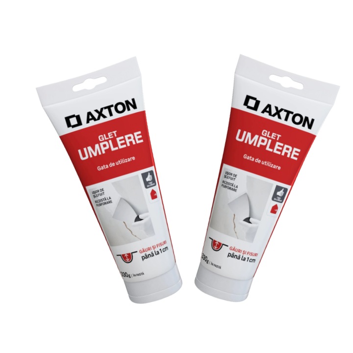 Set 2 Glet Pasta pentru Reparatii, Axton, Alb, 2 x 330g