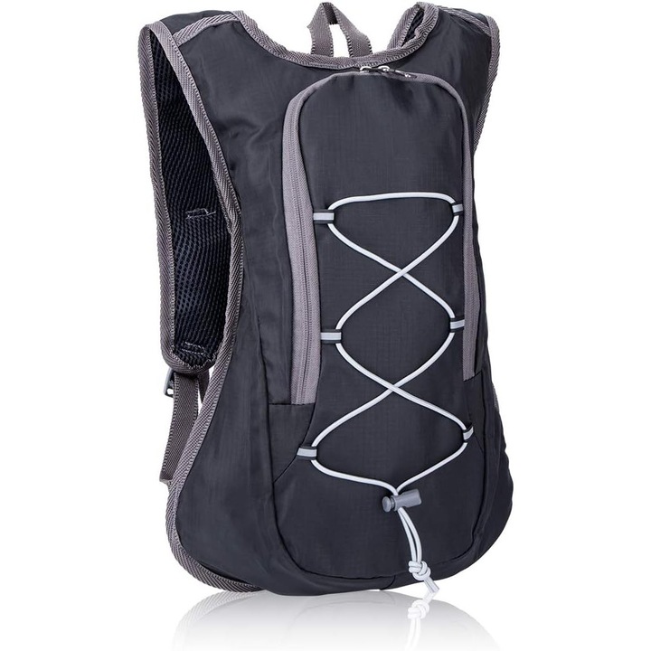 Rucsac sport pentru bicicleta, 43x28x8cm, material nylon, design stratificat, negru