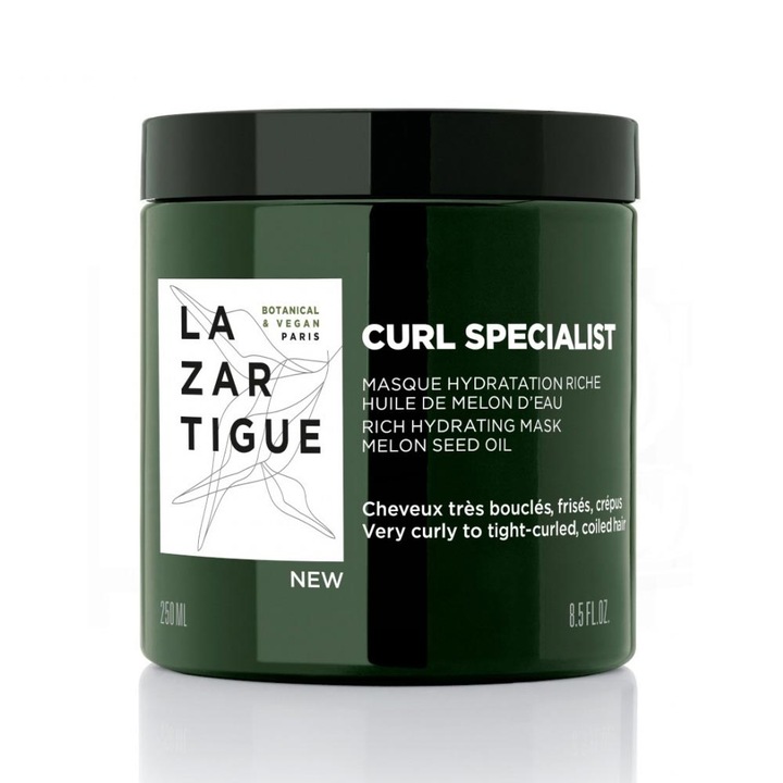 Masca de păr Lazartigue Curl Specialist, hidratare, 250 ml