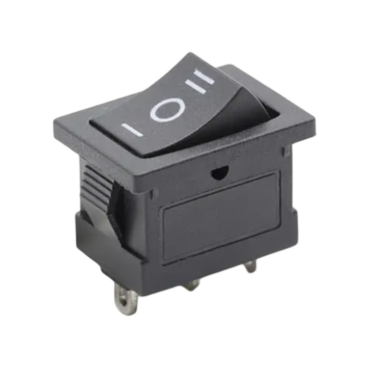 Intrerupator ON-OFF-ON FILN, 6A 250V AC, montaj panou, 21x13.5mm