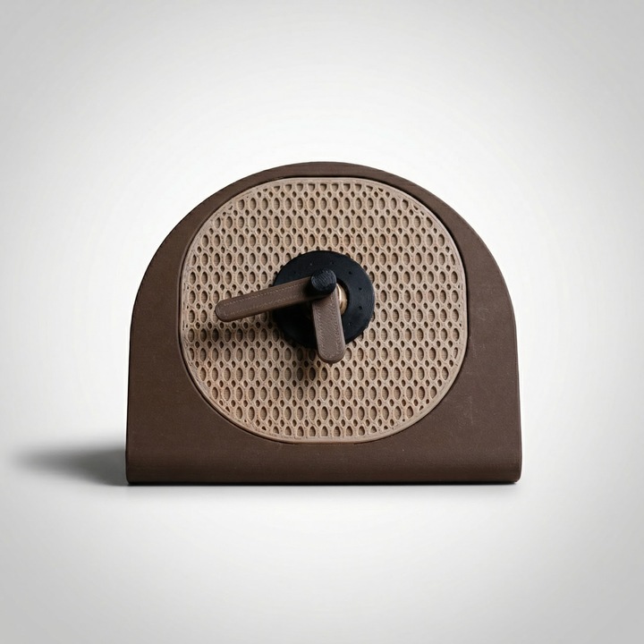 Ceas de Birou Minimalist Armonie, Maro, Plastic PLA, 9 cm