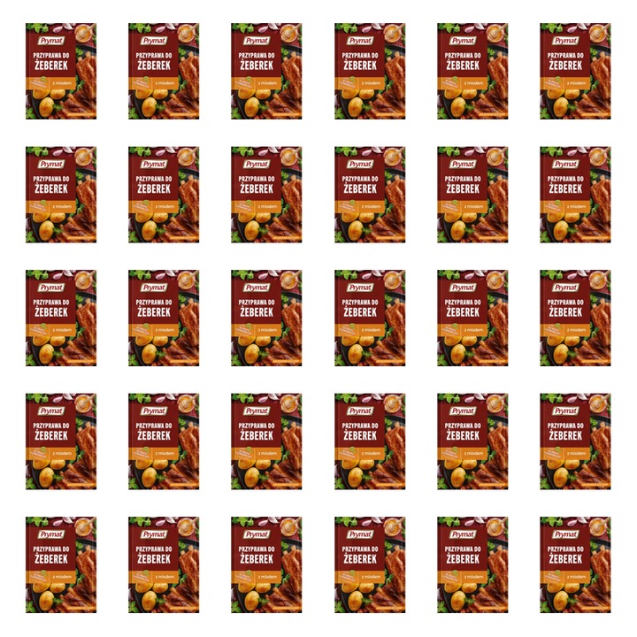 Amestec de condimente, Prymat, pentru coaste cu miere, set 30 bucăți, 20 g, sare, usturoi