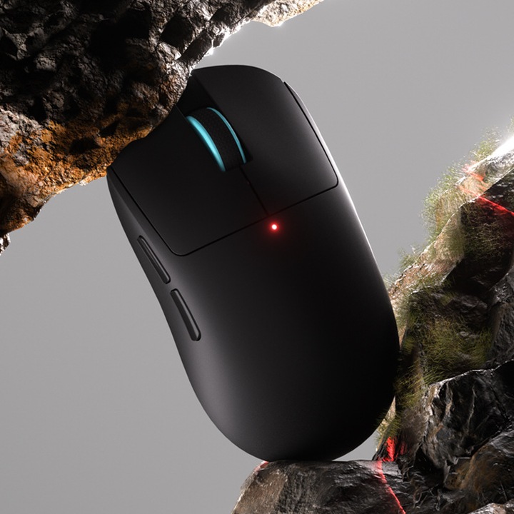 Mouse de gaming wireless Bluetooth reincarcabil, negru, cu iluminare RGB, usor, set.