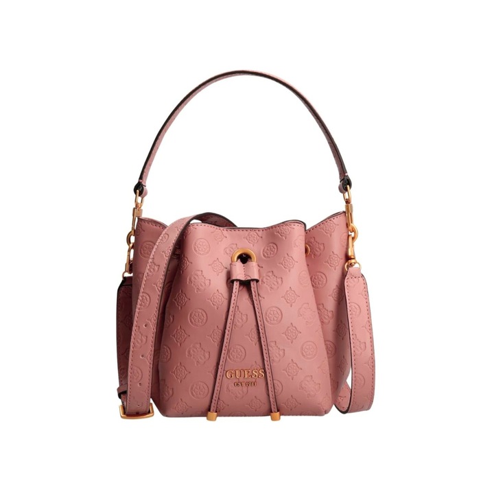 Guess Zanelle textil táska, szintetikus, keksz színű, 22x15x5cm