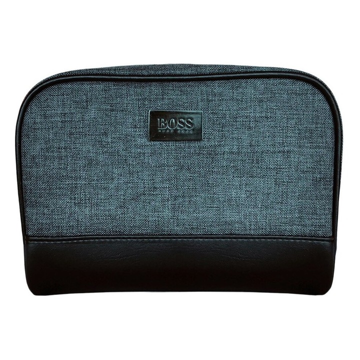 HUGO BOSS textil kozmetikai táska, szürke