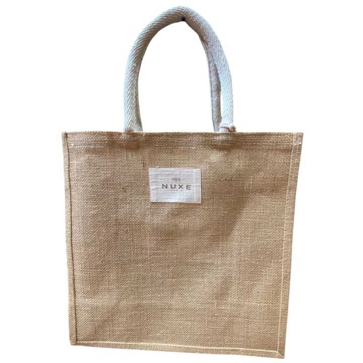 Geantă textilă Nuxe, model Tote, bej, utilizare zilnică