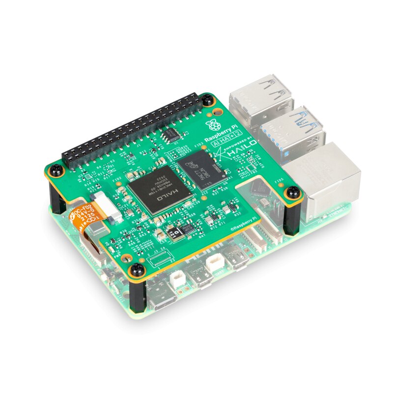 Modul de control AI HAT+ V2, Raspberry Pi, 8GB RAM, 40 TOPS, cu ...