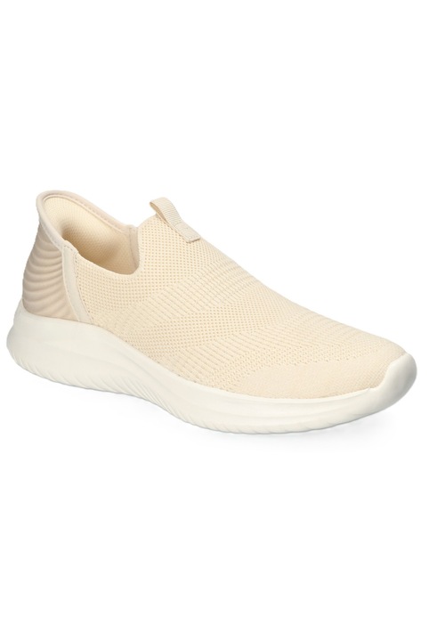 Pantofi sport Dama slip-on American Club WT288, cu Memory Foam System, Easy-Ins, usori si respirabili, talpa antiderapanta, Alb/Bej