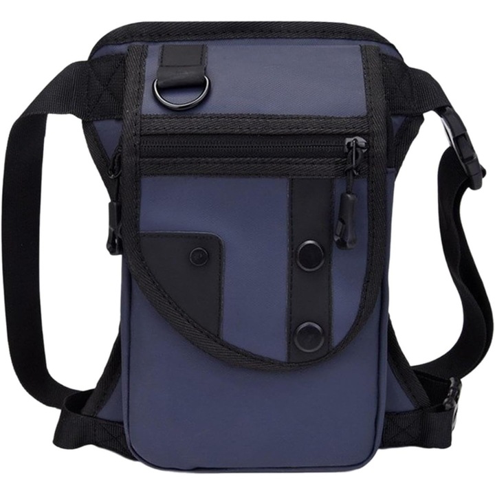 Rucsac de talie multifunctional pentru pescuit, capacitate mare, impermeabil, albastru