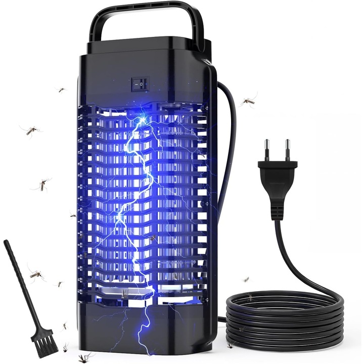 Lampa electrica insecticida, 4200V, eficienta impotriva tantarilor, impermeabila, pentru interior si exterior, 150m², 18W