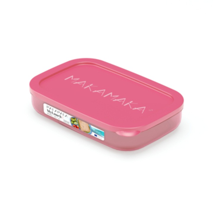 Caserola alimentară, Makamaka My Lunch, 850 ml, multicolor, set cutie cu compartimente + capac