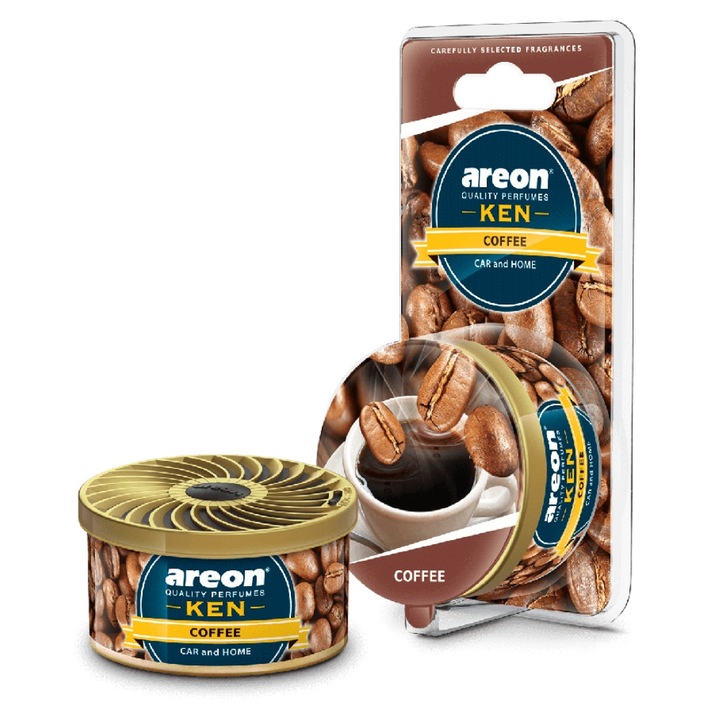 Odorizant solid Areon KEN Coffee, 35 g, pentru auto si interior, cafea, 35 g