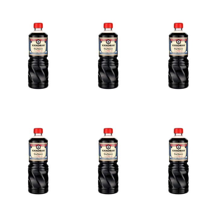 Sos de soia Kikkoman, set 6 buc, 1l, lichid, Olanda