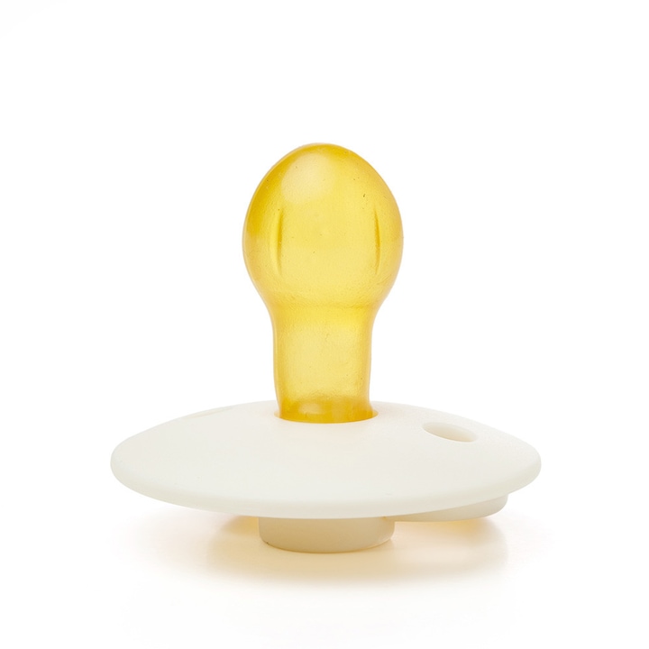 Suzeta Dodoli Luna 0-6 luni, latex natural, tetina rotunda, Iceblue