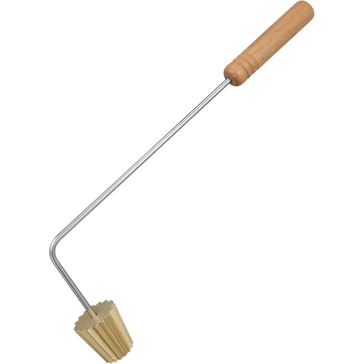 Forma prajituri, aurie, 34x1100x4cm, din cupru, otel inoxidabil si lemn de fag, design ergonomic