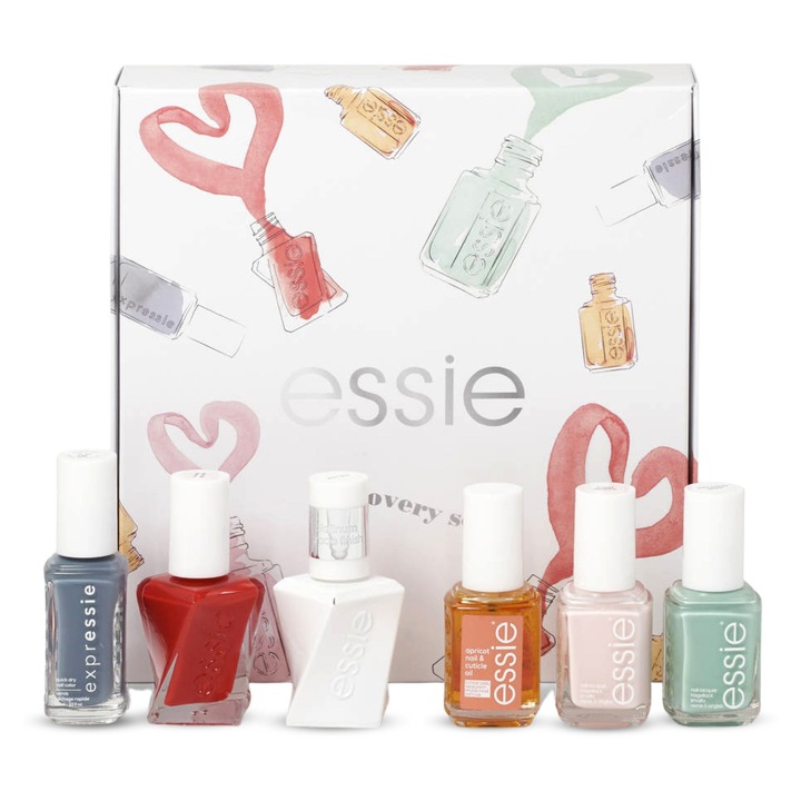 Set de oje Essie, 6 piese, vegan, nuanțe variate, 13.5 ml