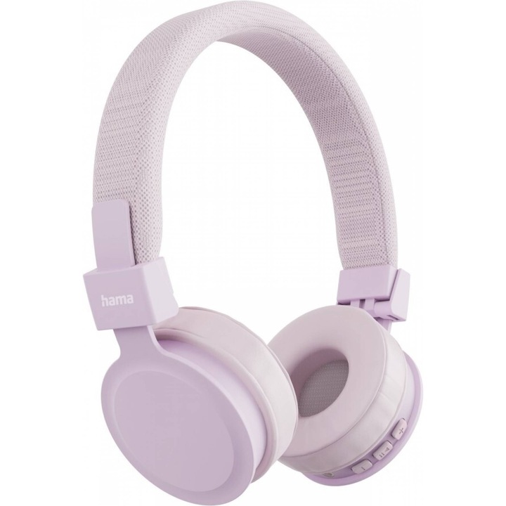Căști Hama Freedom Lit III Bluetooth On-Ear roze, microfon încorporat, autonomie 15 ore, USB-C