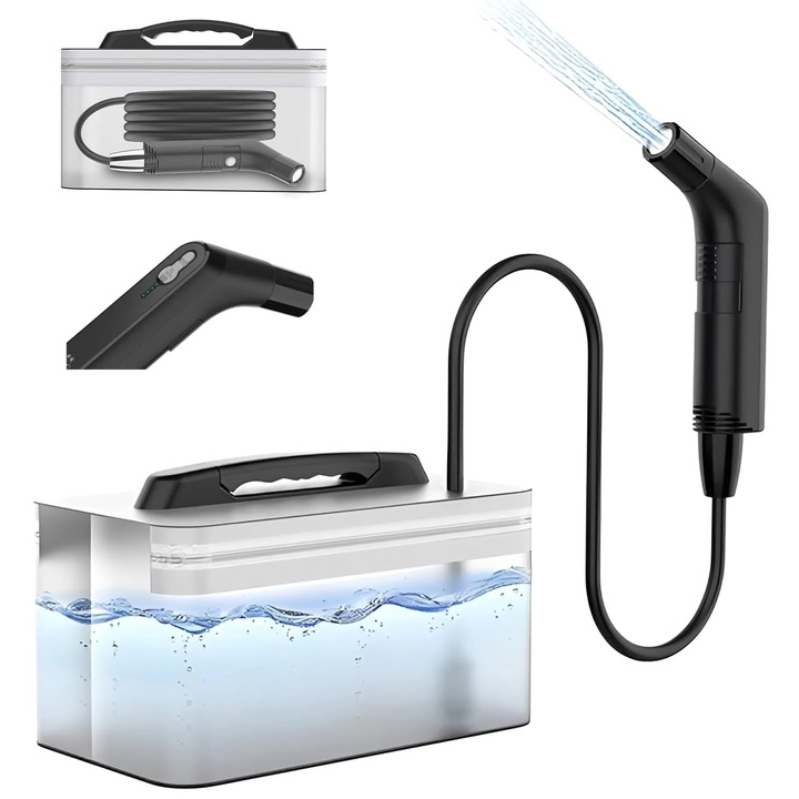 Bideu portabil, bideu de calatorie, pulverizator de bideu portabil electric reincarcabil pentru toaleta, baie si drumetii in aer liber