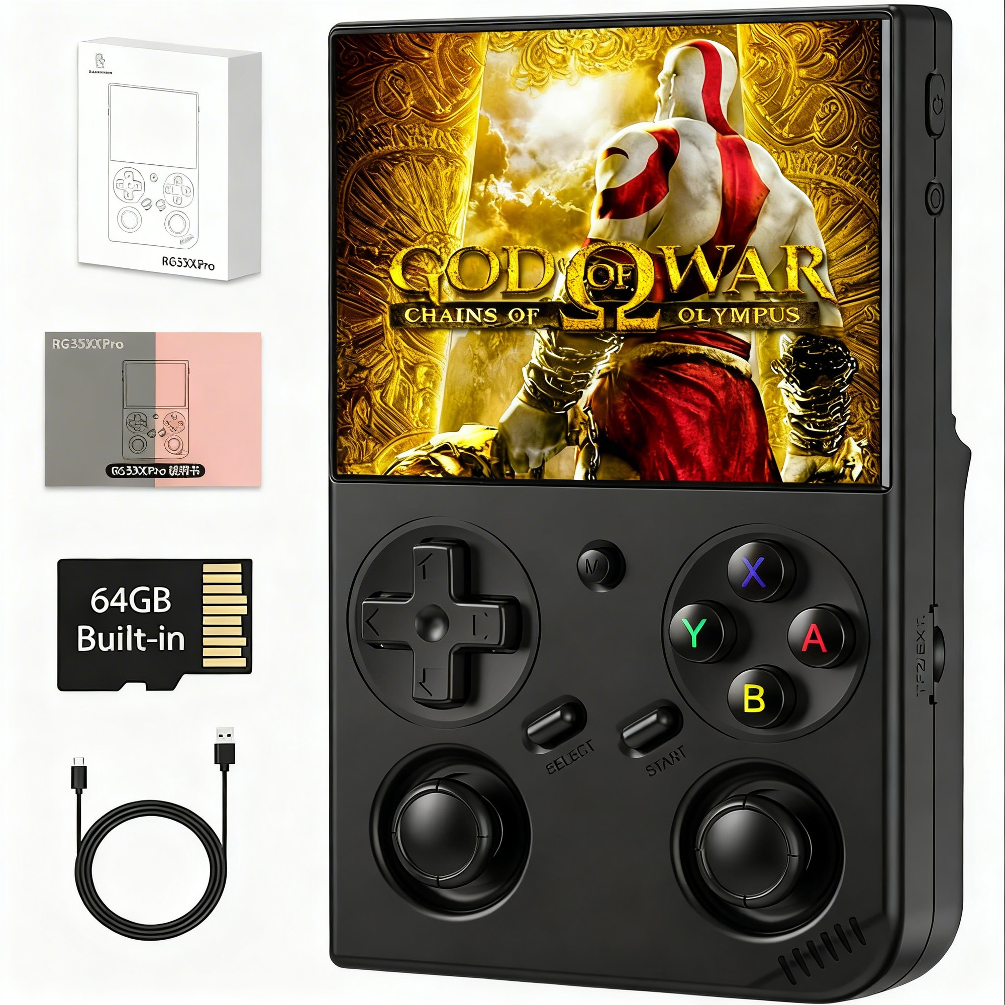 Consolă Portabilă Jocuri Retro, Anbernic RG35XX Pro, WiFi, Bluetooth, 64 GB, Ecran IPS 3.5"