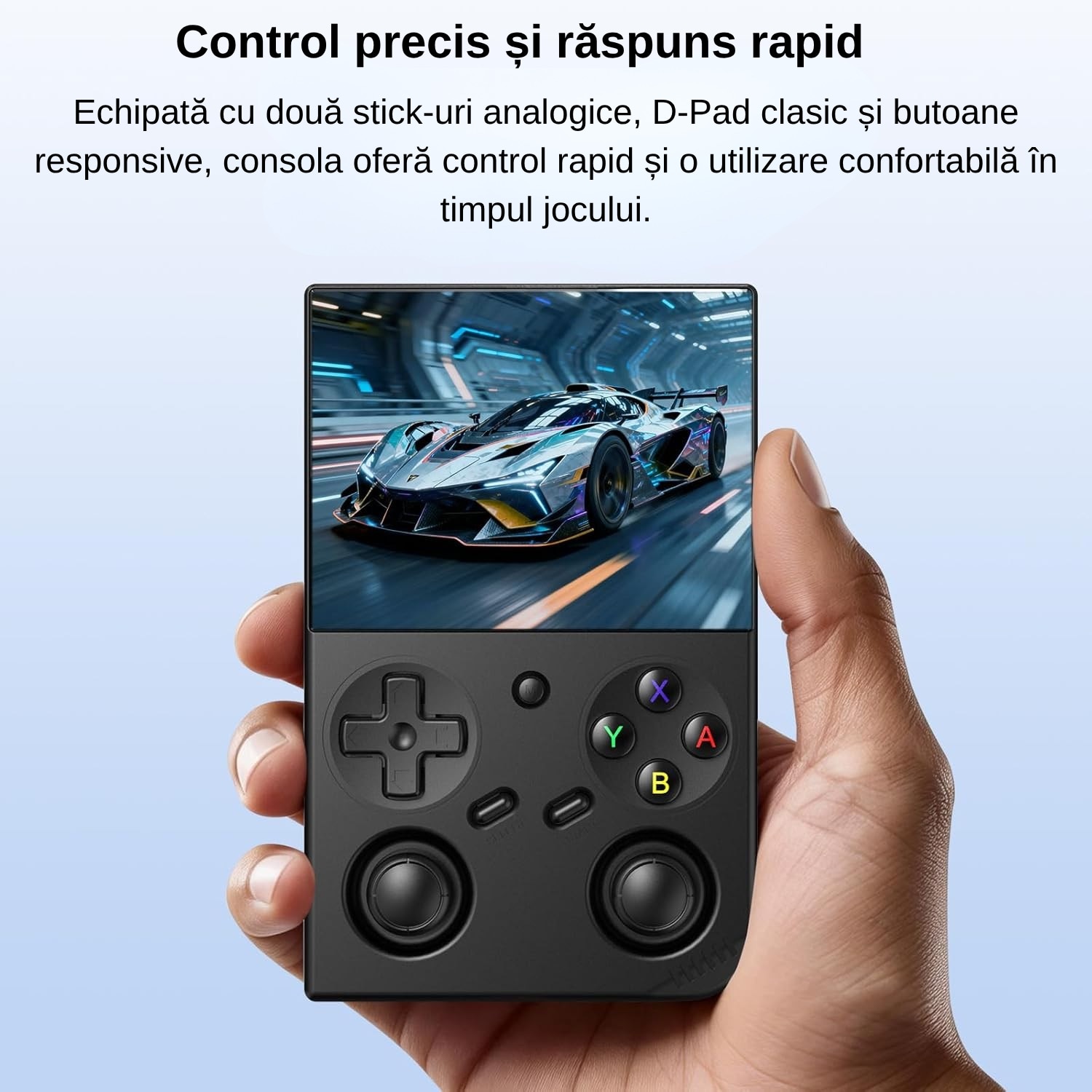 Consolă Portabilă Jocuri Retro, Anbernic RG35XX Pro, WiFi, Bluetooth, 64 GB, Ecran IPS 3.5"