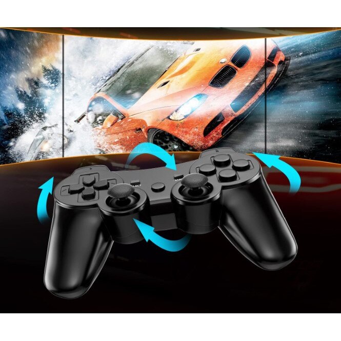 Controler wireless DUALSHOCK pentru PlayStation 3, Negru, Bluetooth, senzori de mișcare