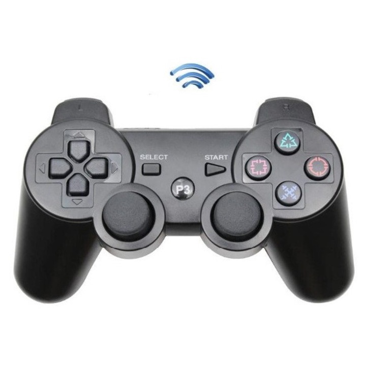 Controler wireless DUALSHOCK pentru PlayStation 3, Negru, Bluetooth, senzori de mișcare