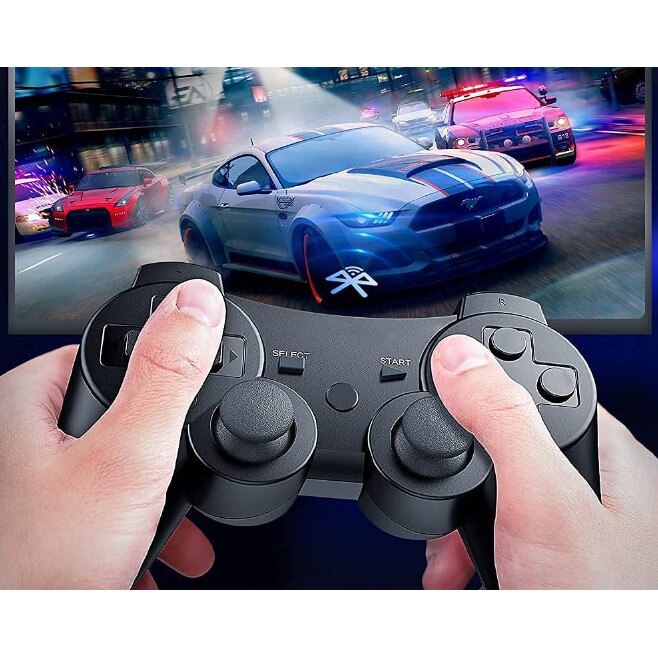 Controler wireless DUALSHOCK pentru PlayStation 3, Negru, Bluetooth, senzori de mișcare