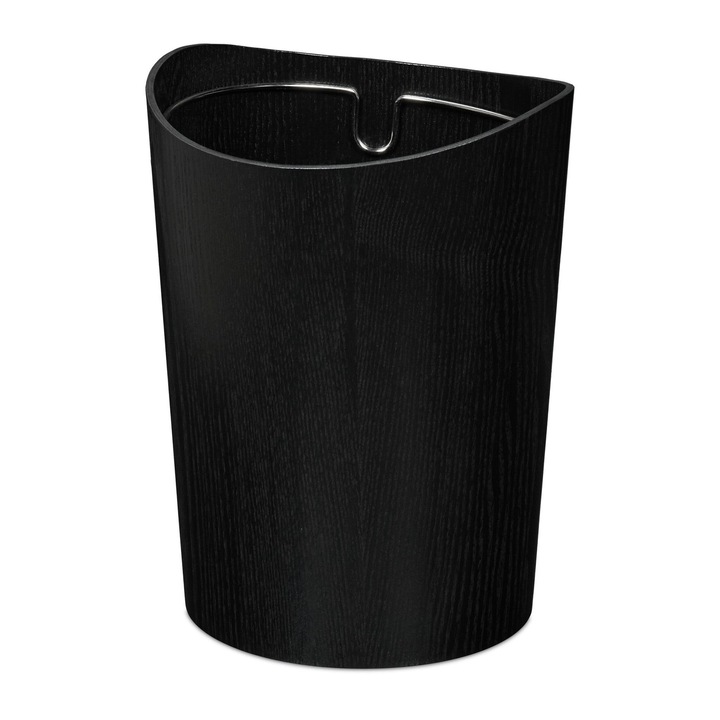 Cos de gunoi modern Northio cu aspect de lemn, design deschis, natural, 30x25x38cm