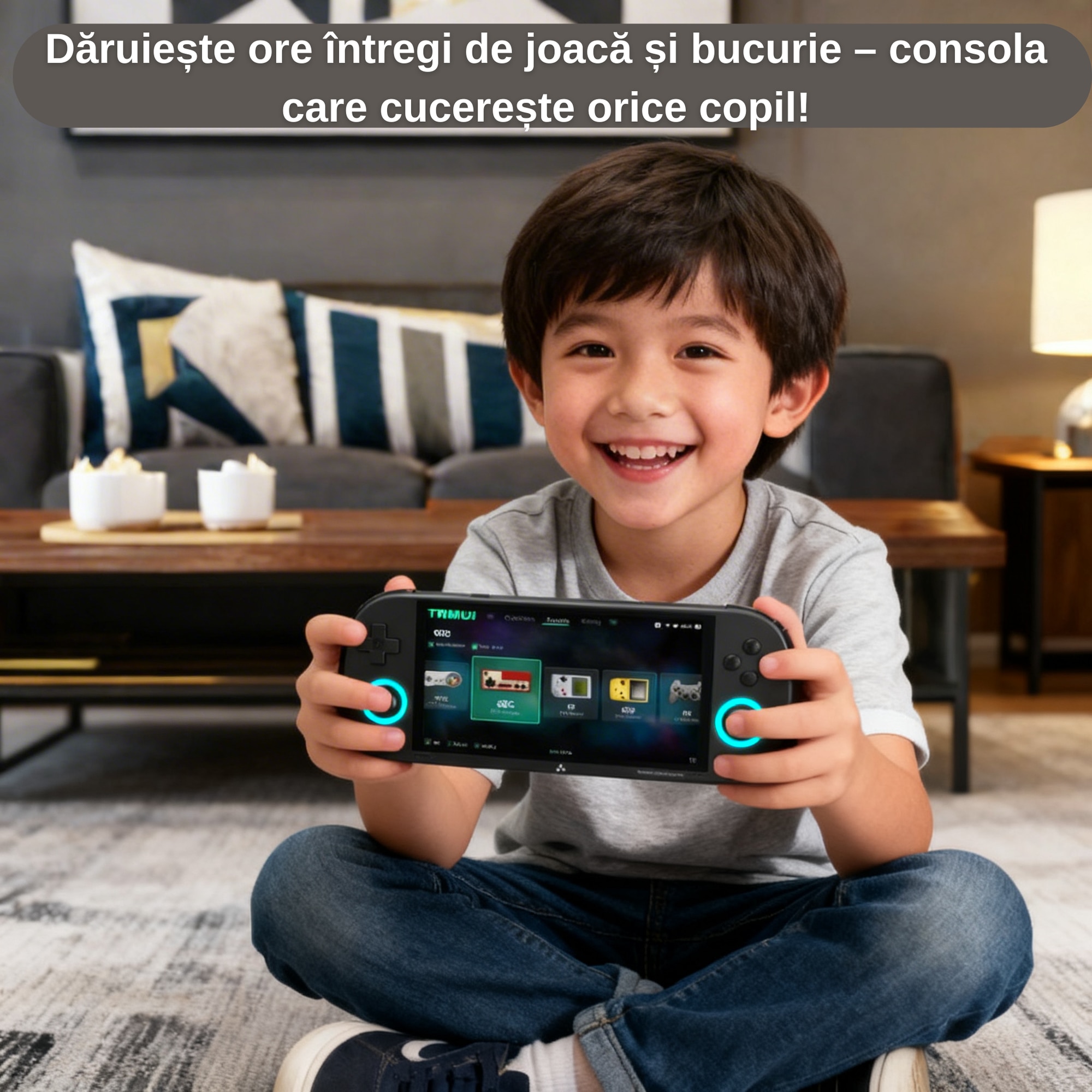 Consola Jocuri Portabila, TRIMUI Smart Pro, Wi-Fi, Jocuri Incluse, Retro, 5000 mAh, Quad core Cortex-A35 1.8GHz, 1GB RAM LPDDR4