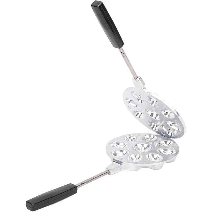 Set 2 forme prajituri nuci, tava de copt din otel inoxidabil, tava pentru waffles nuci, multicolor