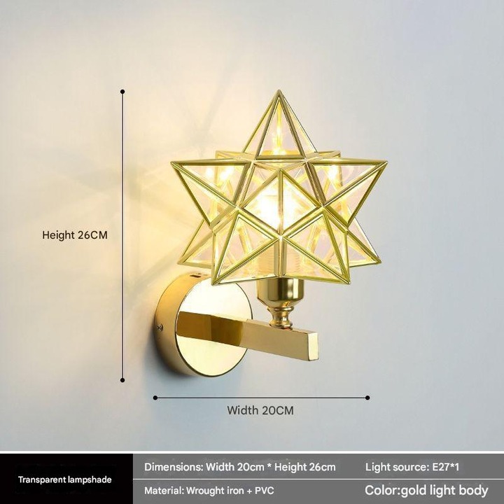 Aplica moderna cu cristale, design minimalist, iluminat interior, 30x45cm, multicolor