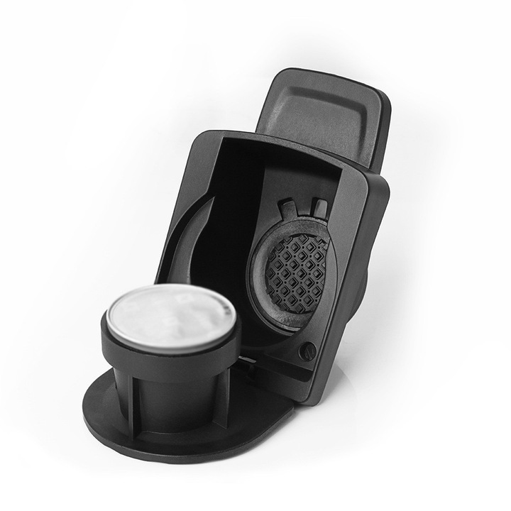 Adaptor capsule cafea reutilizabil, design flip-top integrat, compatibil cu mai multe aparate de cafea, multicolor