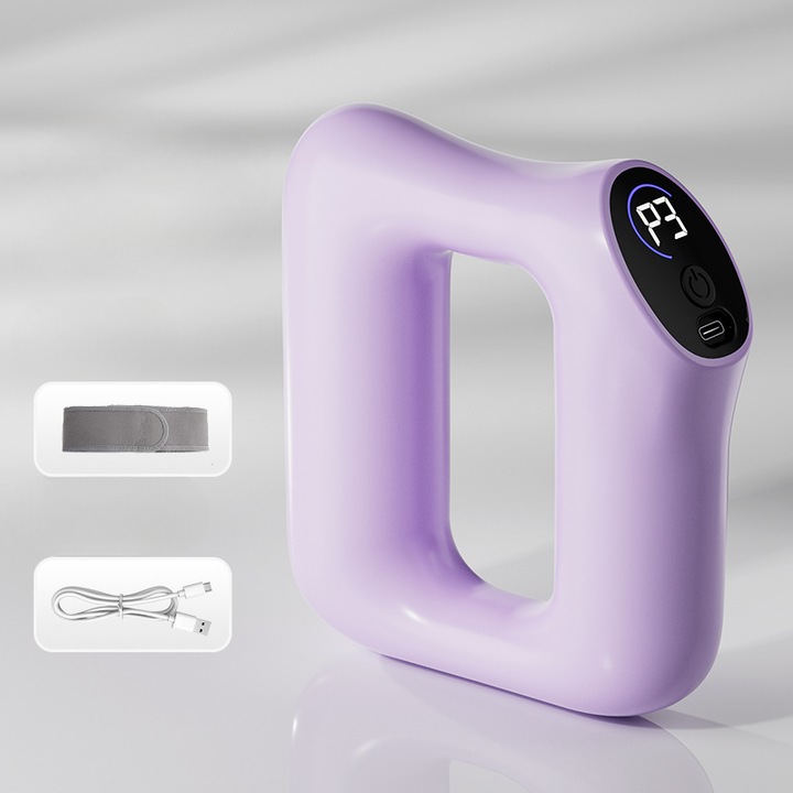 Inel de masaj multifunctional pentru intregul corp, electric, design ergonomic, 5 niveluri de intensitate, violet